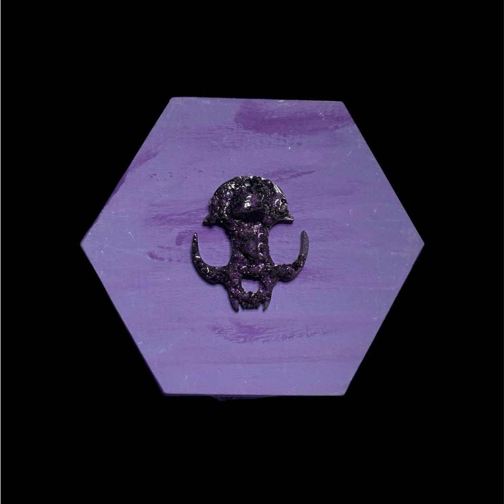 Hexagonal Purple Trinket Box